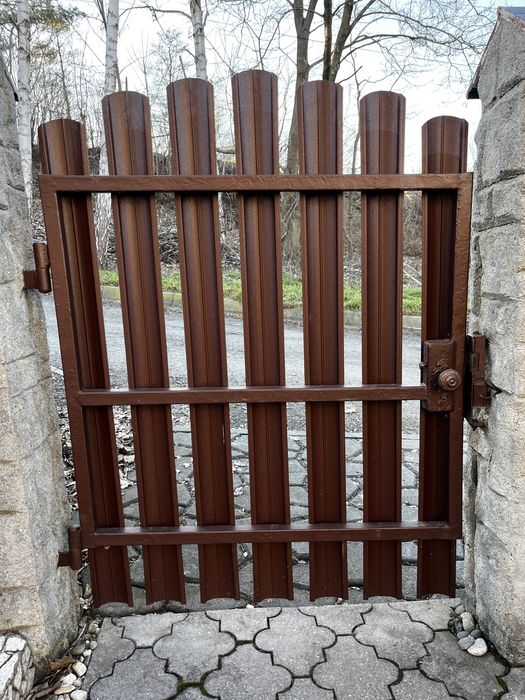 Brama aluminiowe sztachety dwuskrzydłowa 2x plus furtka