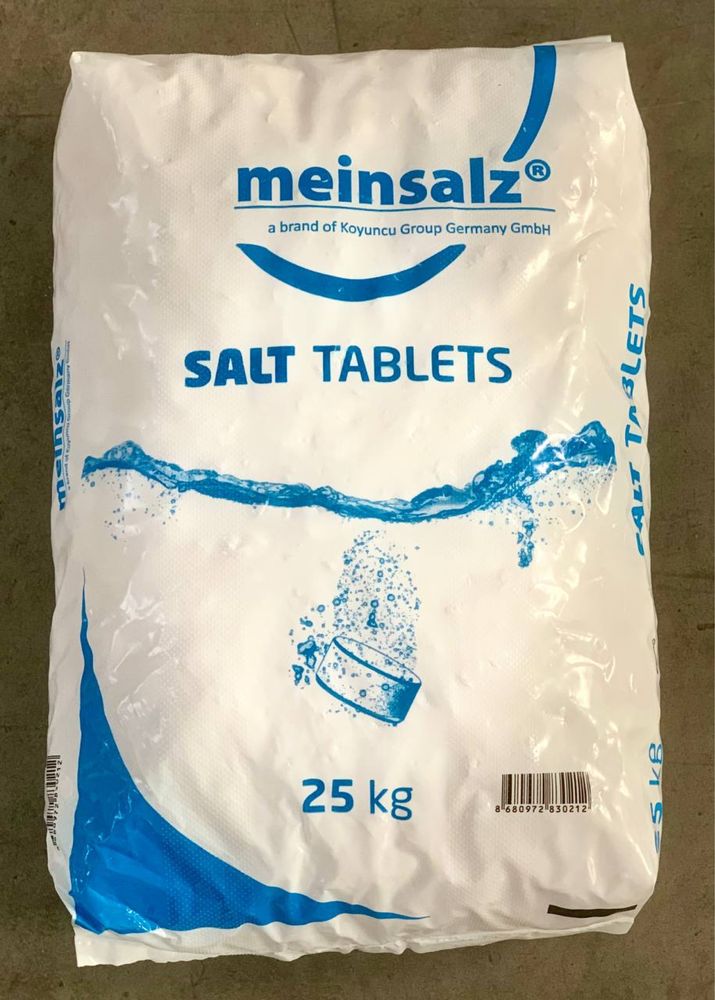 Соль таблетированная (натрия хлорид) 25 кг