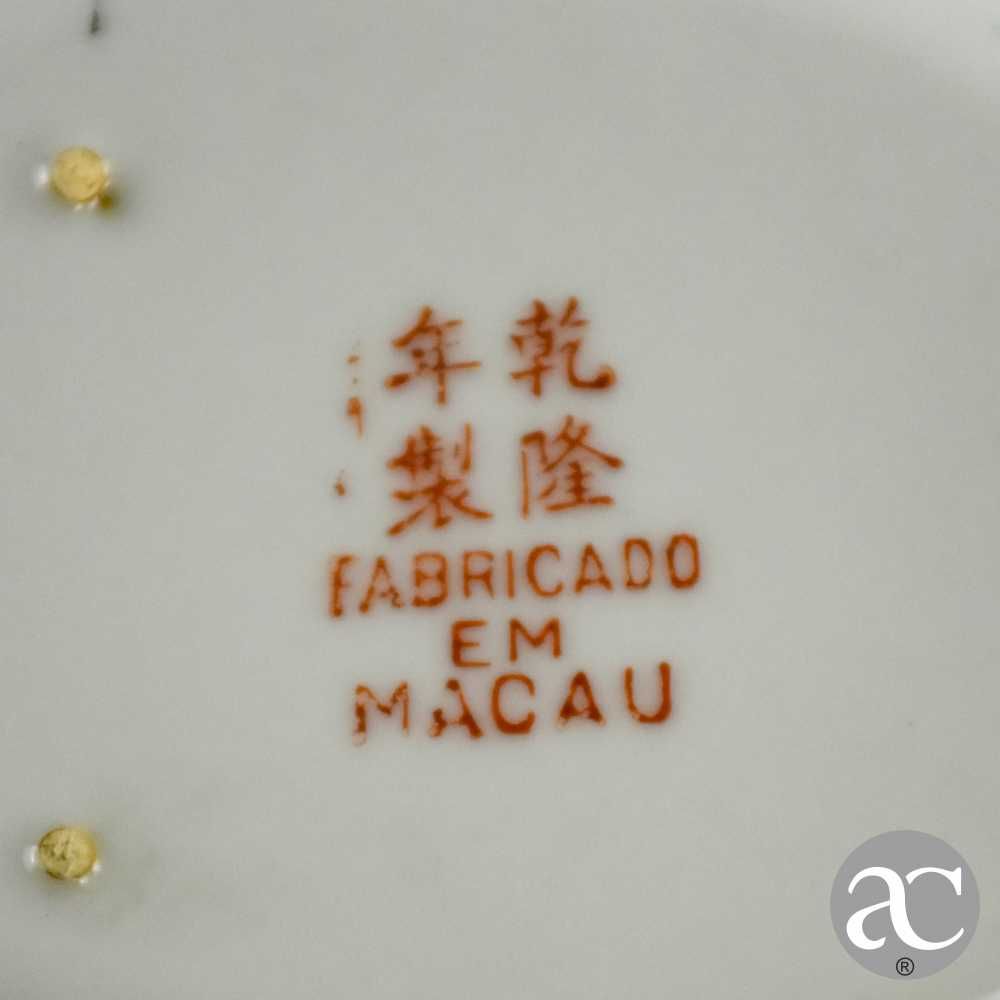 Par de colheres em porcelana da China, Faisões e flores, circa 1970