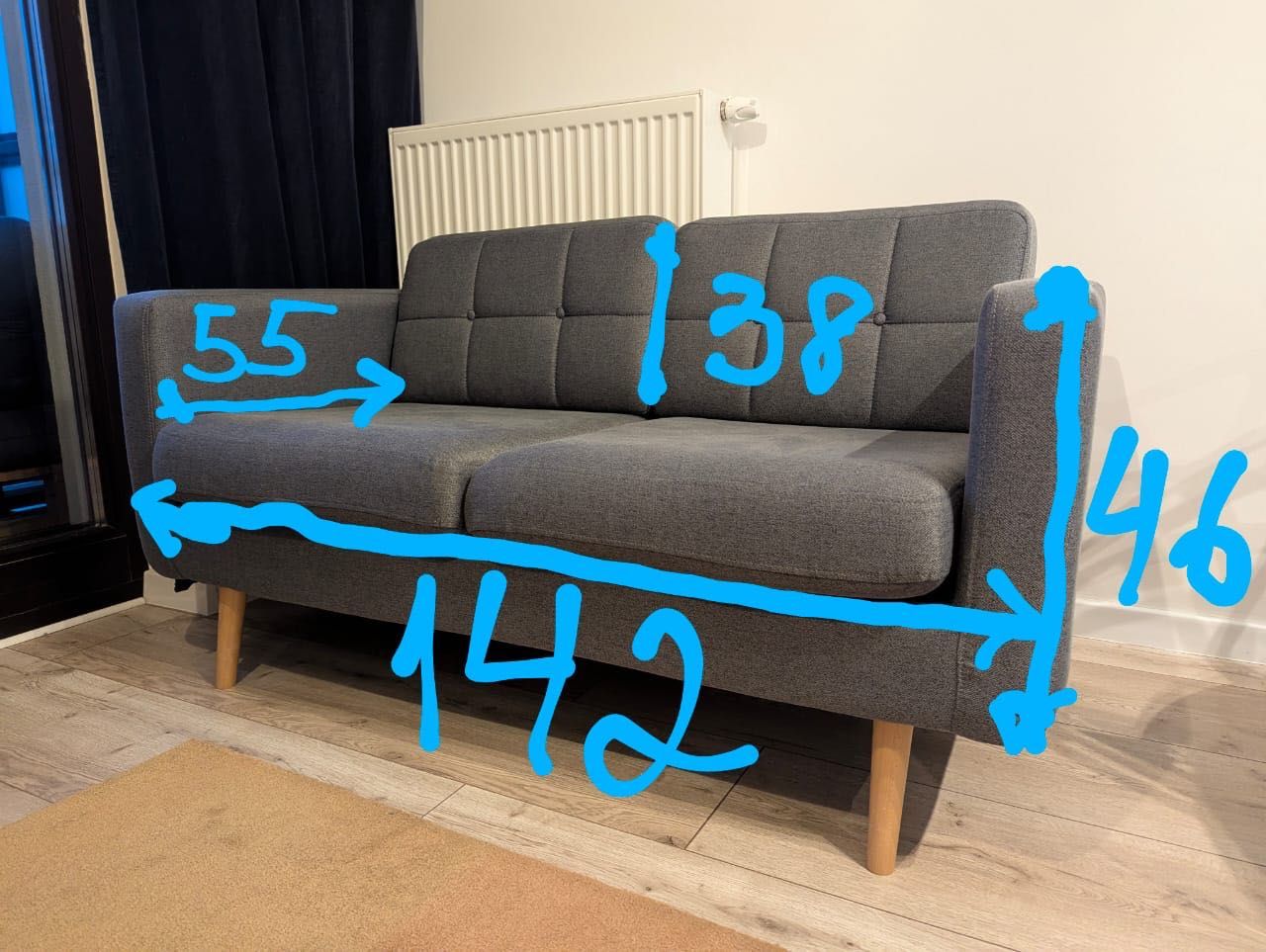 Sofa, kanapa w stylu skandynawskim