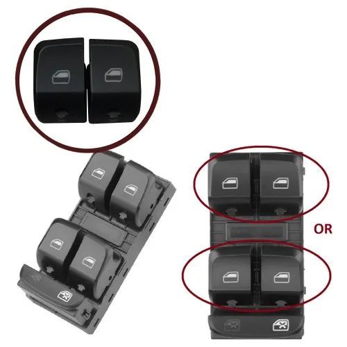 Par de botões / Capas do comando dos vidros Audi A4 A5 Q5