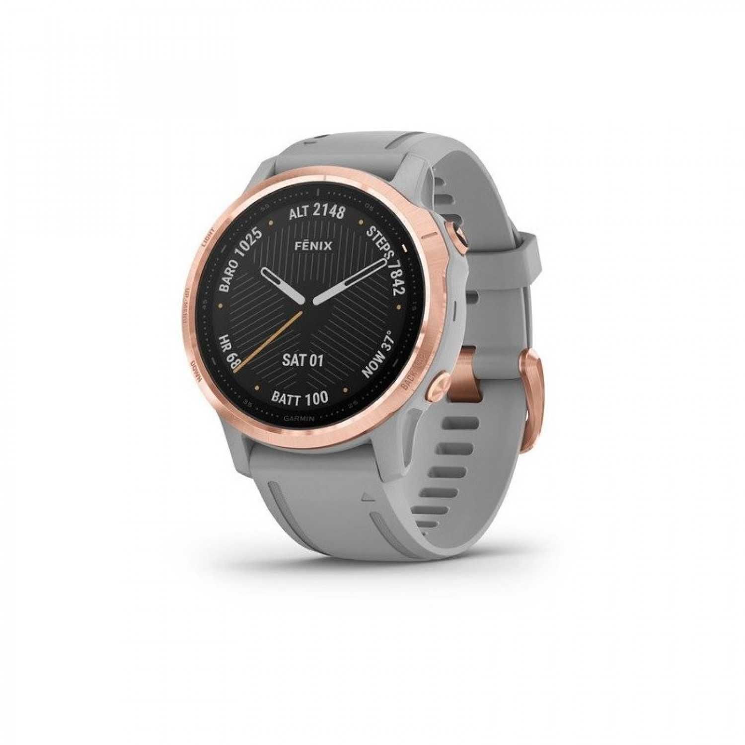 Garmin Fenix 6S Sapphire Rose Gold-tone with Gray Band (010-02159-20)