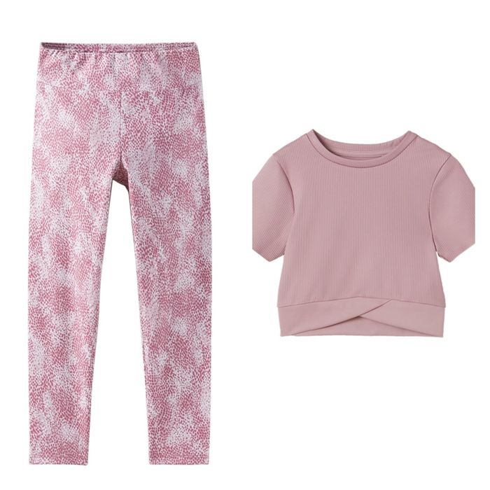 ZARA zestaw Sporty legginsy+ bluzka 130, 8-9 lat, WF, gimnastyka