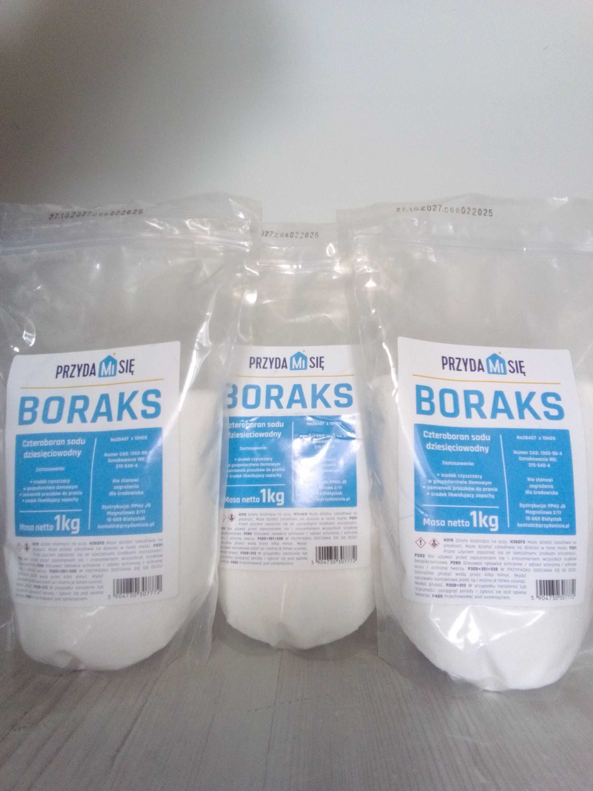 3kg BORAX, Czystość 99,99% Czteroboran Sodu