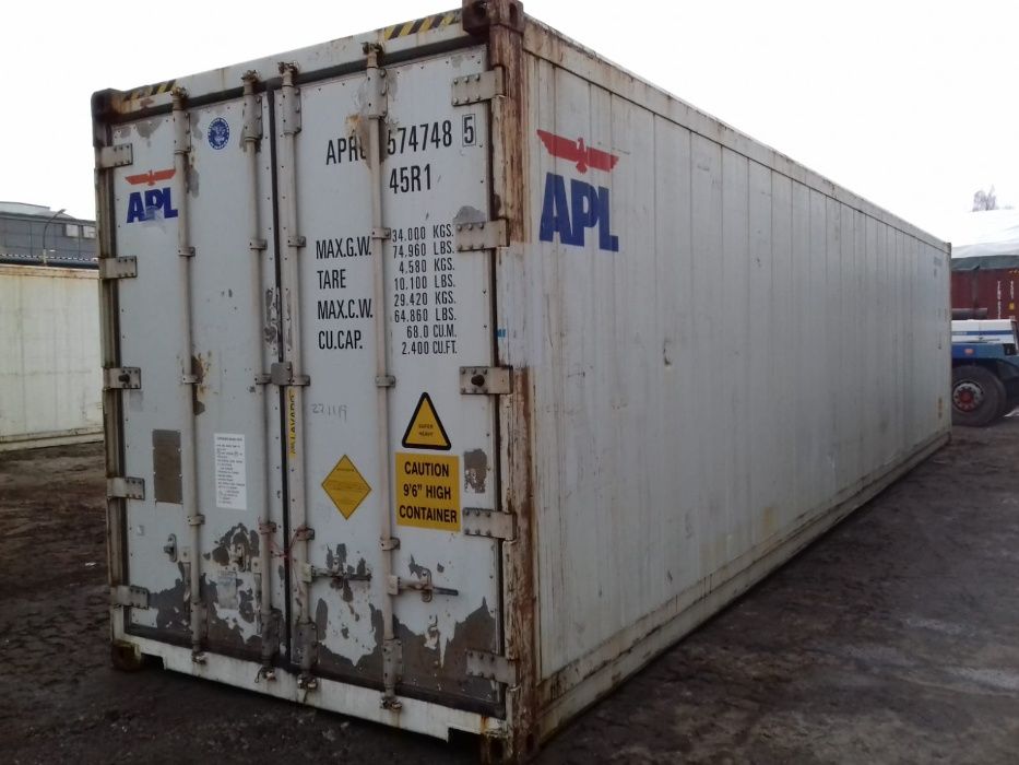 Kontenery morskie magazynowy transport 40'HC high cube IZOTERMA