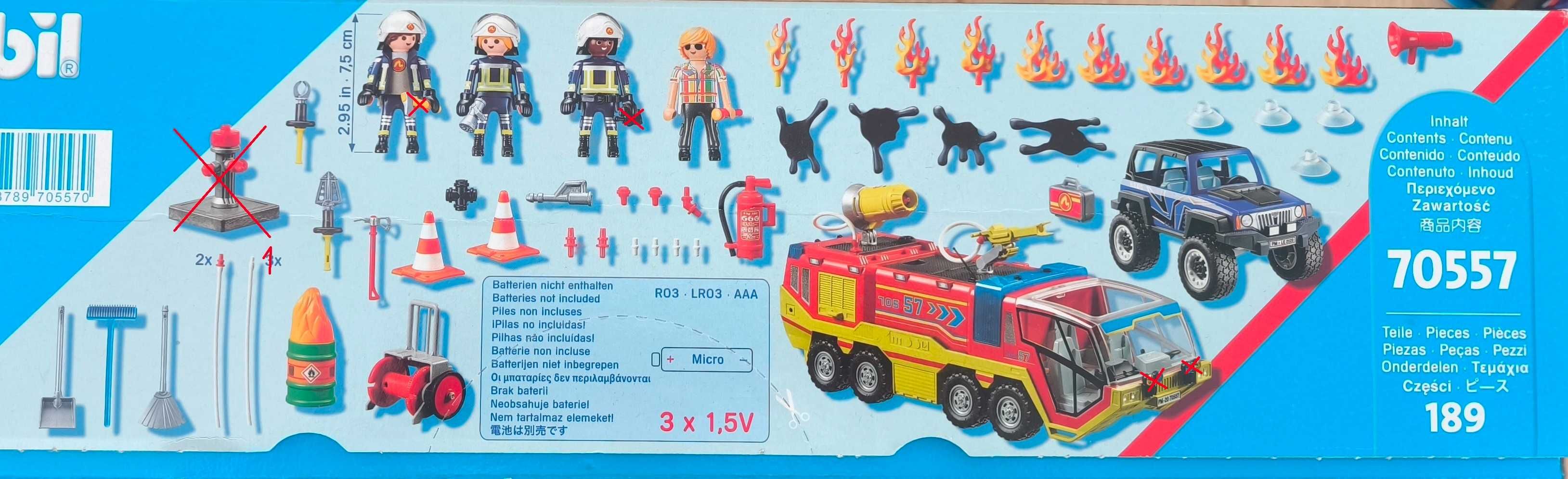 Playmobil 70557 CITY ACTION Straż pożarna z gaszonym pojazdem + bonus