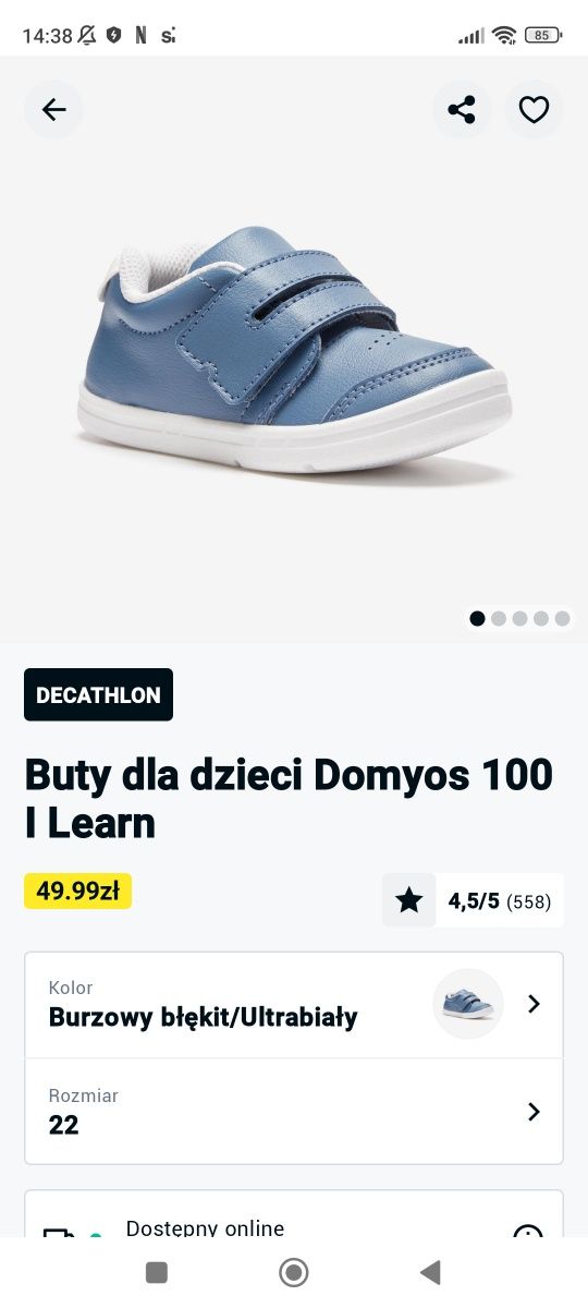 Buciki domyos rozmiar 22