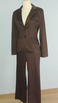 H&M 34-36 S kostium garnitur damski garsonka szerokie spodnie + żakiet