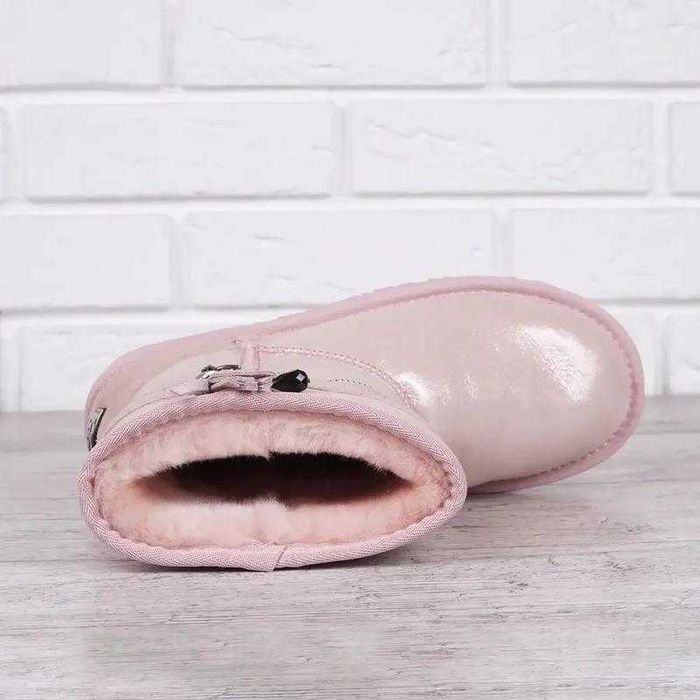 Уггі жіночі шкіряні на овчині Ugg Australia рожеві з напиленням 36-41р