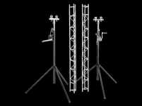 2Pares Suporte P/ Luzes 2 Barras Manivela 1.5-3m 12 Aparelhos