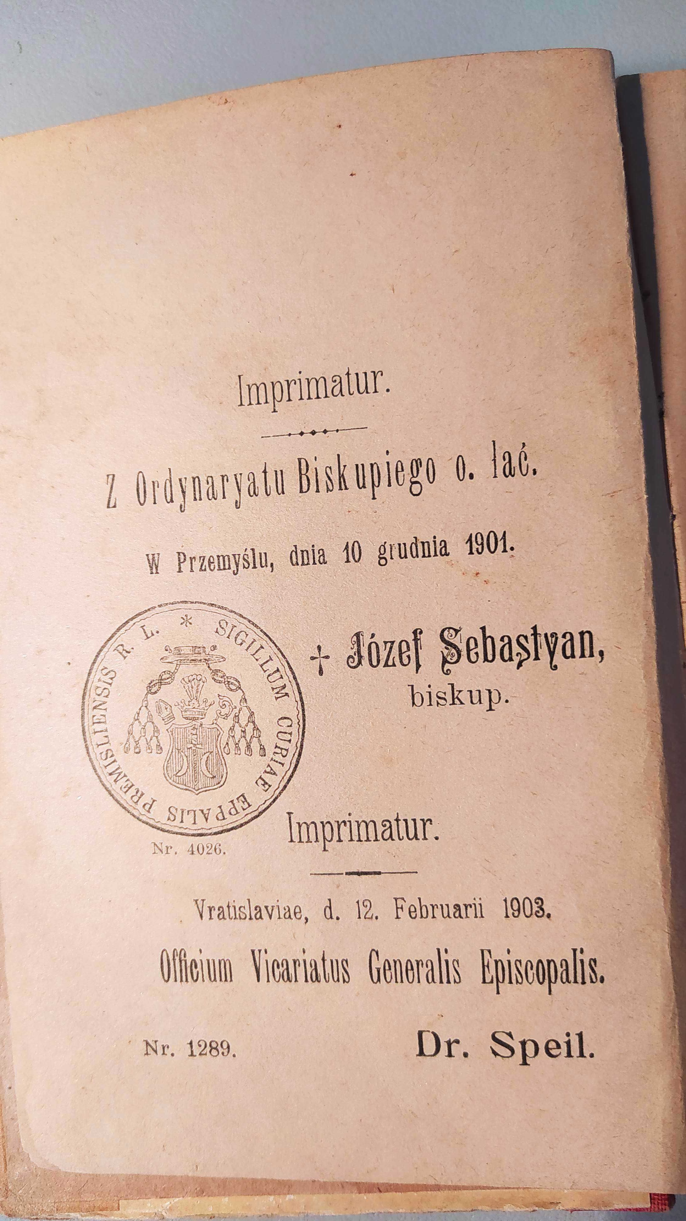 Żywot Matki Boskiej dla Młodzieży ks. Dr. W. Galant 1902  r. – unikat