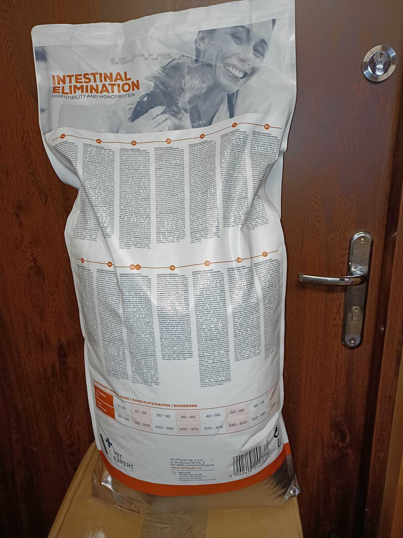 Vet Expert Dog Intestinal Elimination 12kg +gratis