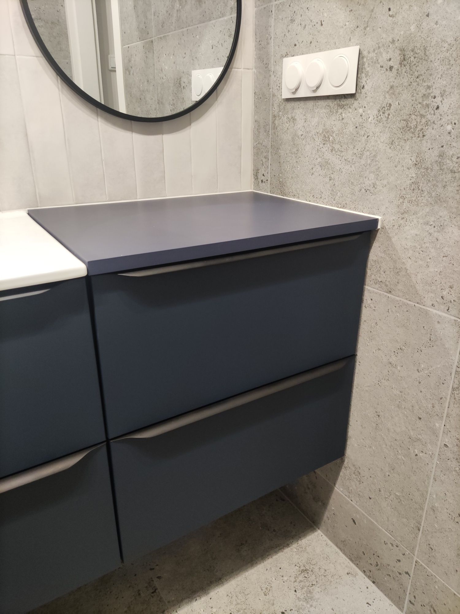ELITA Blat do szafki łazienkowej nowy 80x46 navy blue 168708 Imandra