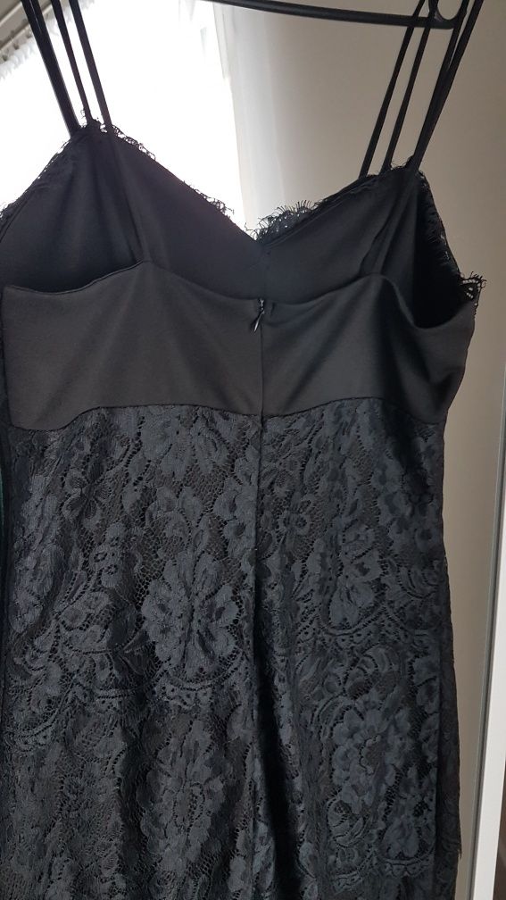 Mała czarna sukienka koronka na ramiączkach rozmiar M