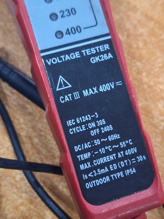 Miernik Rev GK26A tester napięcia 6-400V 2 biegunowy