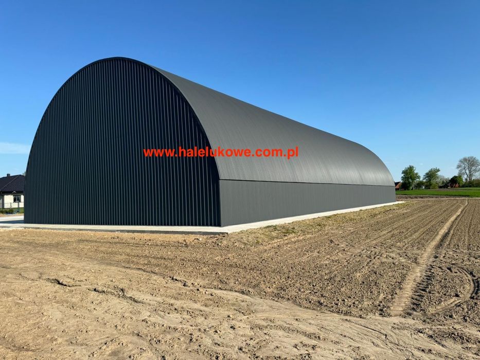 Hala Łukowa Stalowa rolnicza przęsło wiata konstrukcja 18 x 30 x 7 m