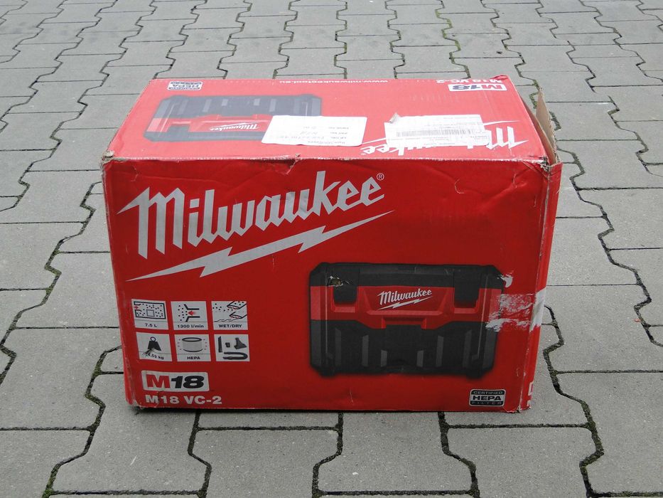 Odkurzacz aku akumulatorowy MILWAUKEE M18VC-2 18V sucho mokro jak Nowy