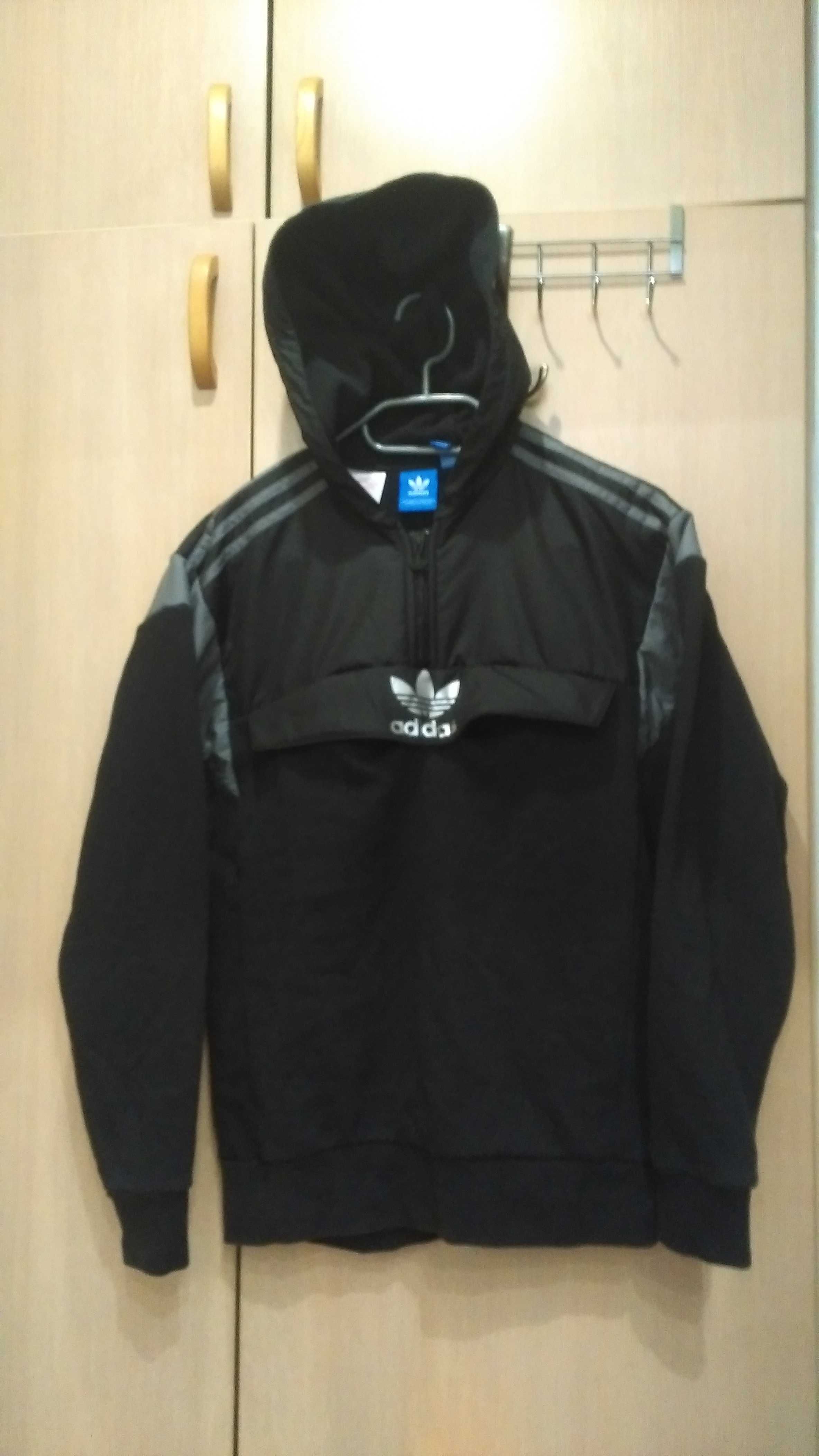 bluza mlodziezowa anorak z kapturem adidas central logo(unisex)