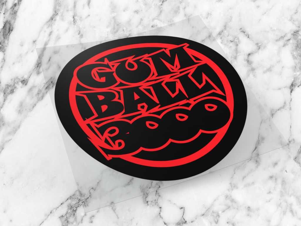 Naklejka GUMBALL 3000 5 x 5 cm gum ball race