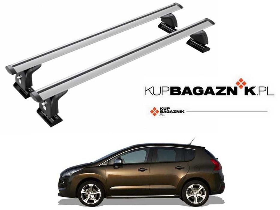 Bagażnik Dachowy PEUGEOT 3008 SUV 2009 do 2016 bazowy relingi belki