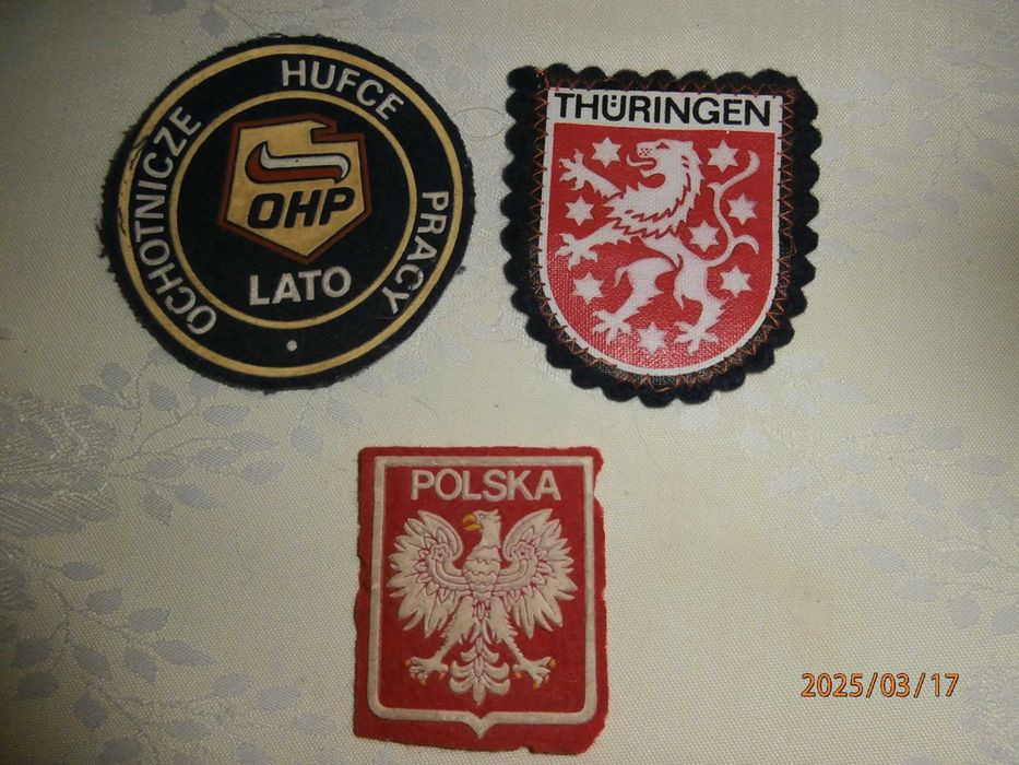 Plakietki z PRL-u, OHP, ZHP, PTTK itp. 9 szt. Unikaty kolekcjonerskie