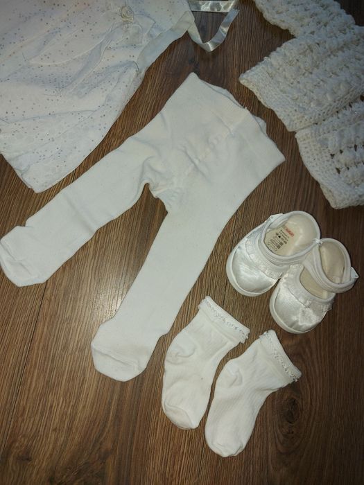 Sukienka 62/68 do chrztu komplet elegancki 62/68 lato