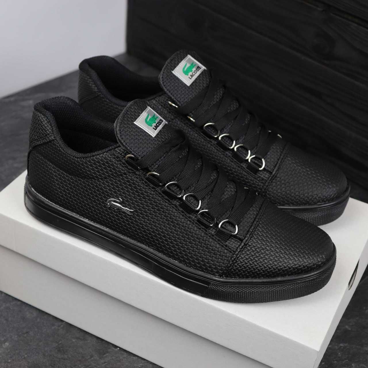 Чоловічі кросівки  LACOSTE чорний 8130 СУПЕР ЦІНА