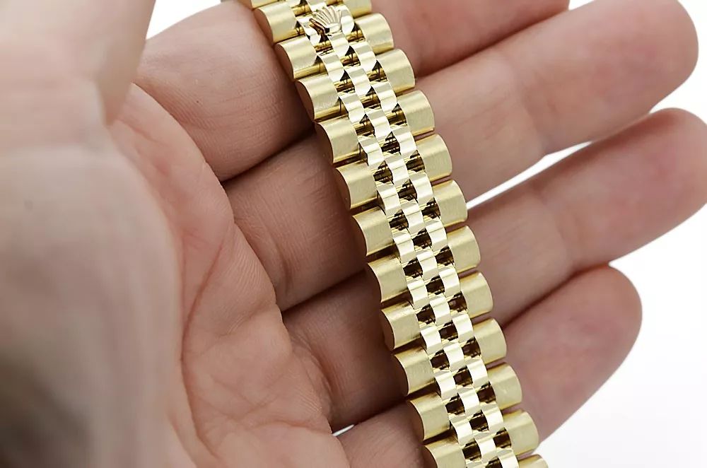 Złota bransoleta 14k do zegarka męskiego typu Rolex mbw022y Warszawa