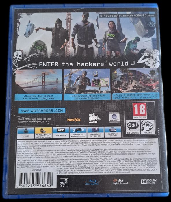 Gra Watch Dogs 2 Ps4