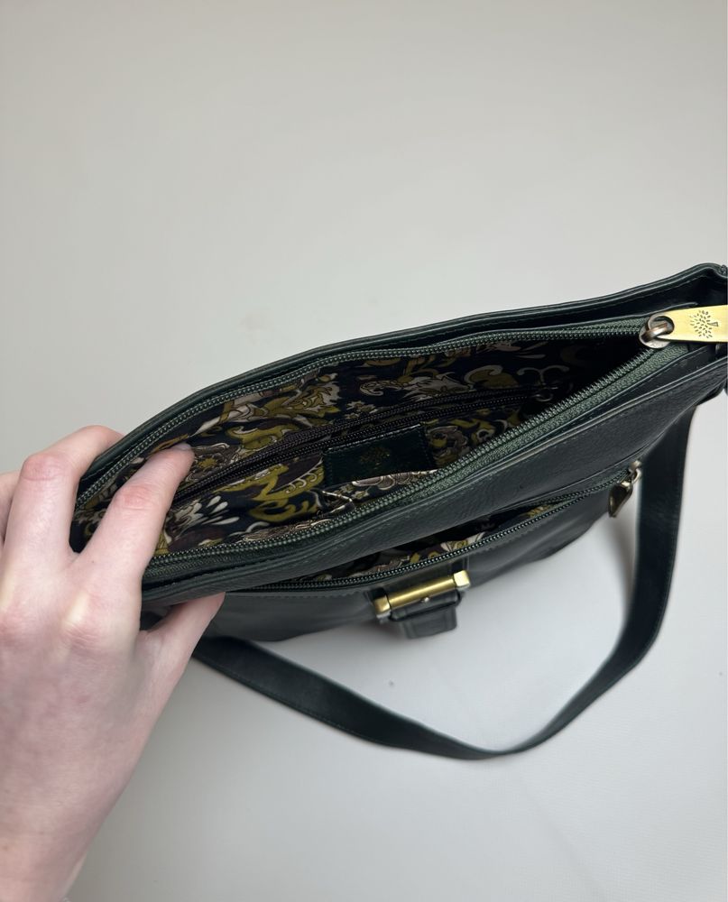 Шкіряна сумка кросбоді сумка через плече вінтаж mulberry оригінал