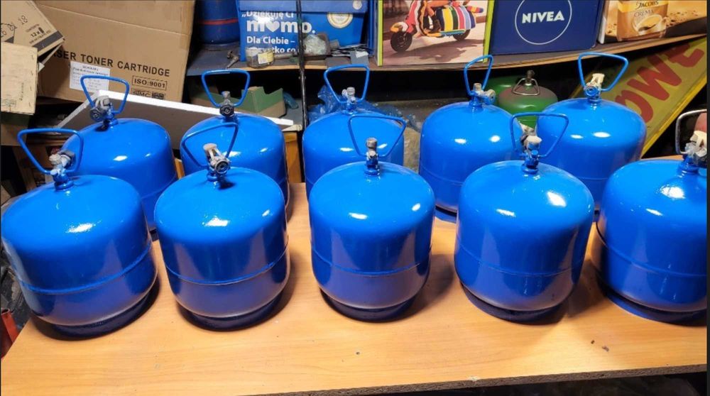 butla gazowa 3 kg turystyczna grzewcza odnowiona mały zawór