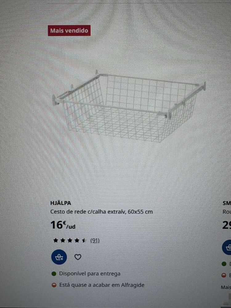 Hjalpa cesto IKEA