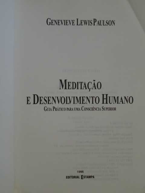 Meditação e Desenvolvimento Humano de Genevieve Lewis Paulson