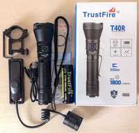 Тактический TrustFire T40R +выносная кнопка +крепл. вивер+акк. 4000мАч