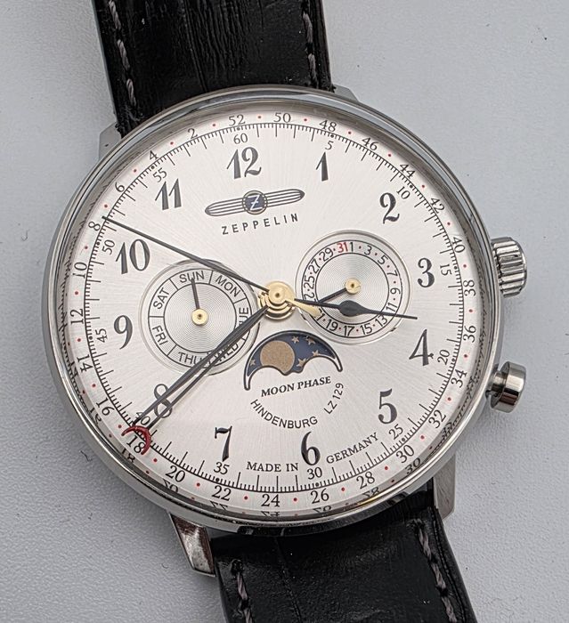 Męski Zeppelin Hindenburg Moonphase Germany