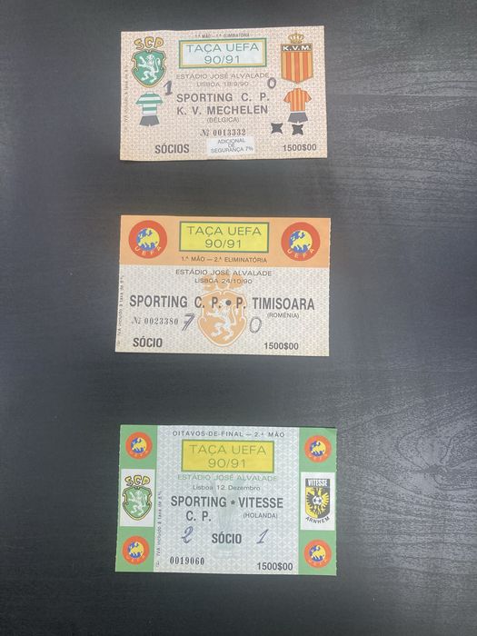Bilhetes do Sporting antigos