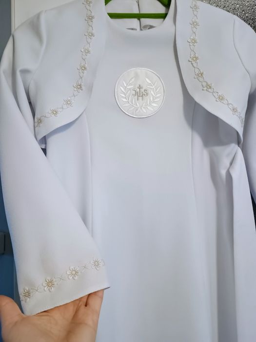 Alba komunijna z bolerkiem i torebką