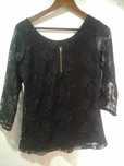 Camisola renda preta
