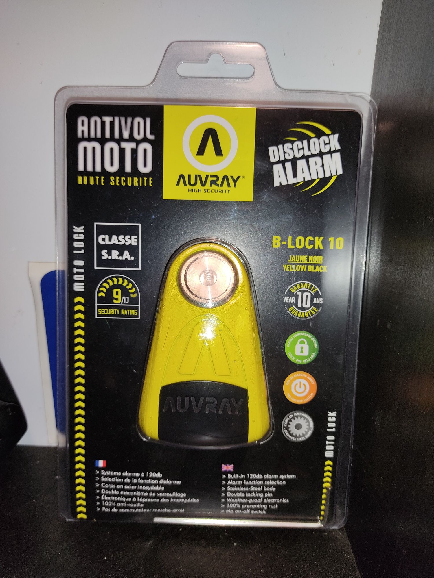 Cadeado de disco / mota com alarme AUVRAY B-LOCK 10