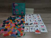 Nowa układanka edukacyjna Montessori drewniane puzzle,klocki 150 sztuk