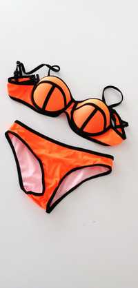 triangle pomarańczowe bikini pomarańczowy kostium strój kąpielowy 36S