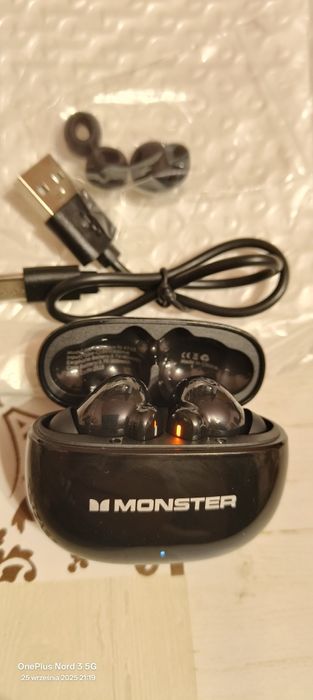 Monster AuraFit T02 Anc+Enc Bluetooth 5.3 [Czarne] -32dB ANC