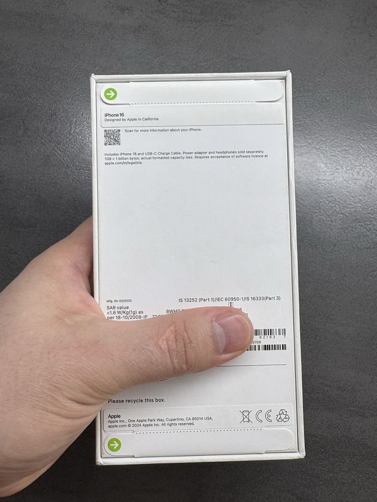 iPhone 16 Black (128g) New