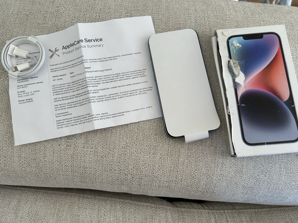 NOWY APPLE iPhone 14 5G 256GB 6.1" Niebieski A2882 MPWP3PX GW 07.2026