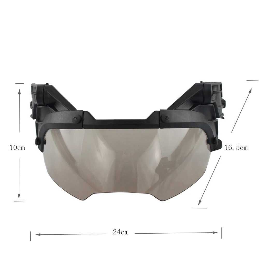 Захисні тактичні фліп - окуляри маска VULPO з кріпленням  на шолом