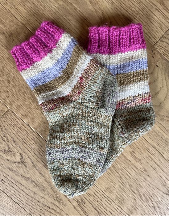 Ręcznie robione skarpety wełna S/M 36 23 cm