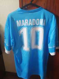 Camisola Nápoles Maradona com autógrafo