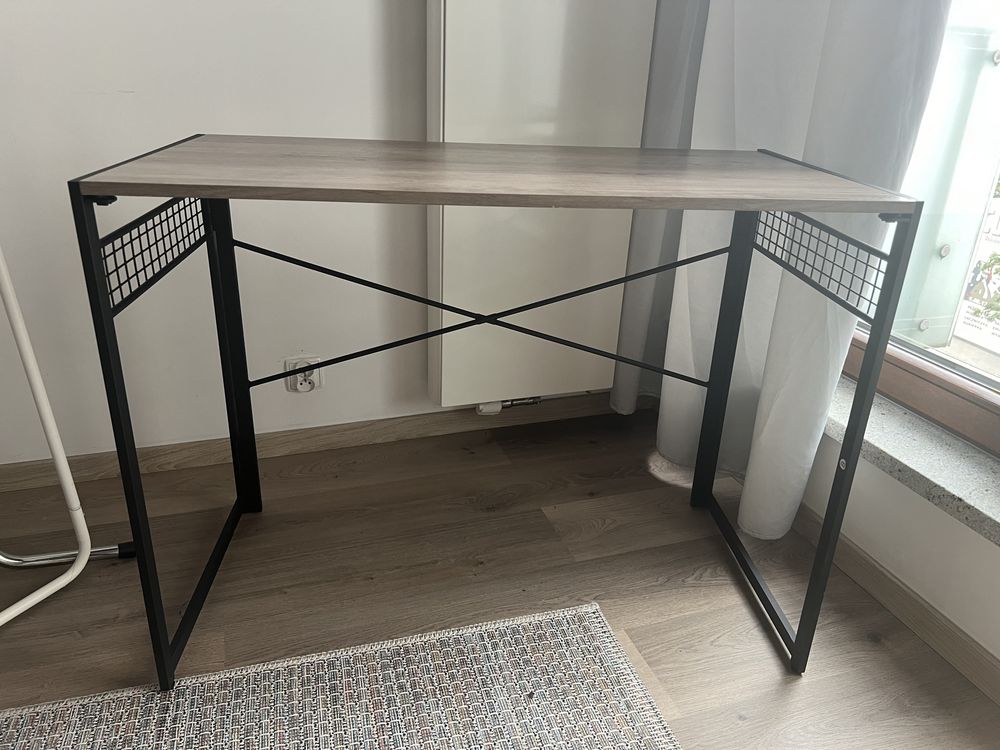 Biurko Stół stolik blat składany metalowy