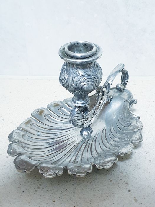 Lindissima antiga palmatória Arte Nova com banho em prata