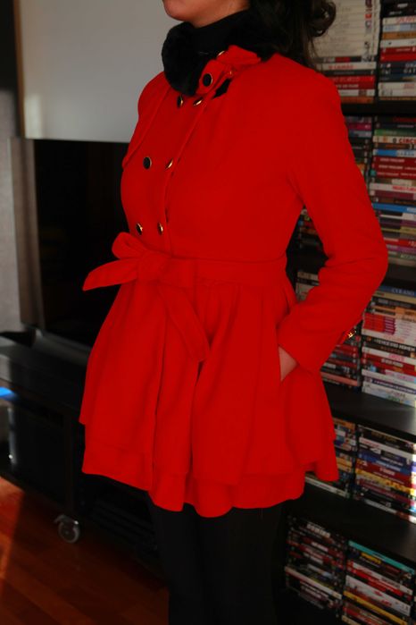 Casaco vermelho para outono/inverno